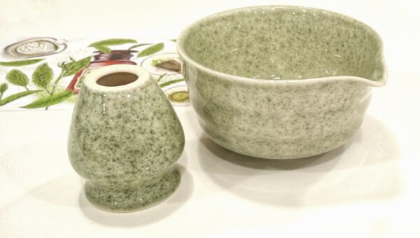 Bol Matcha y Soporte Chasen color verde moteado - Imagen 2